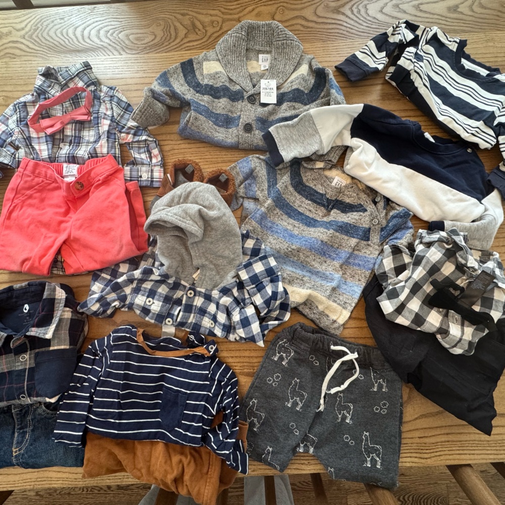 Baby boy lot of warmer clothes size 6-12 months great condition (17 items total)